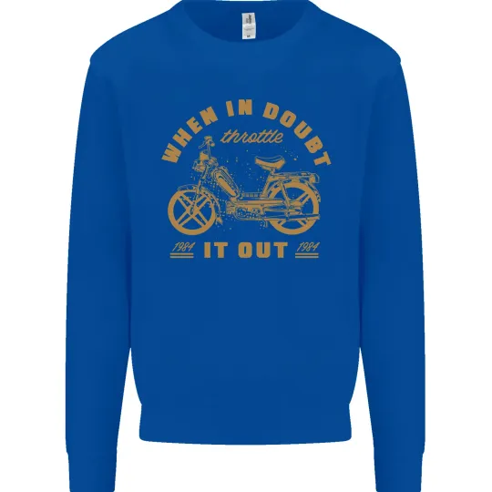 In Doubt Moped Biker Motorcycle Scooter Men's Sweatshirt
