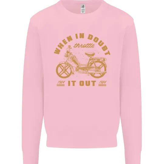 In Doubt Moped Biker Motorcycle Scooter Men's Sweatshirt
