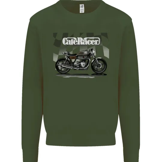 Cafe Racer Motorcycle Biker Men's Sweatshirt