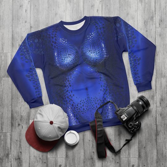 Mystique 3D Sweater, Mutant Costume, X-Men Character Inspired Cosplay, Movie Fans Outfits, Raven Darkhlme, Comic-Con Apparel