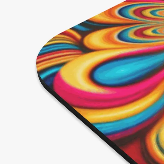 Rectangle Mouse Pad Blond Cocker Spaniel in Sunglasses Psychedelic