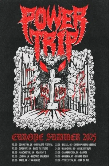 Power Trip Europe Summer Tour 2025 Vertical Poster