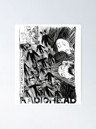 Radiohead Poster Stylish Music Inspired Wall Decoration