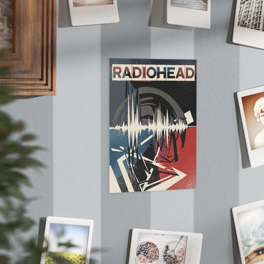 Radiohead Poster Print, Vintage, Minimalistic Design, Unframed Prints Wall Art Decor
