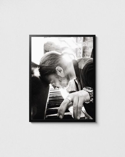 Thom Yorke Poster: Radiohead Frontman, Black and White Music Art