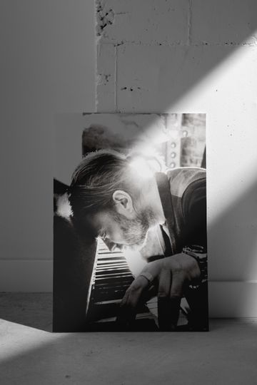 Thom Yorke Poster: Radiohead Frontman, Black and White Music Art