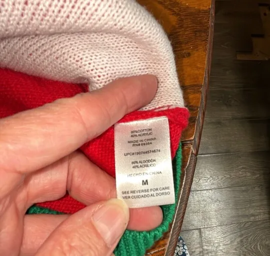 To Be Jolly Christmas Pullover Sweater Naughty Nice Changeable Sweater Medium