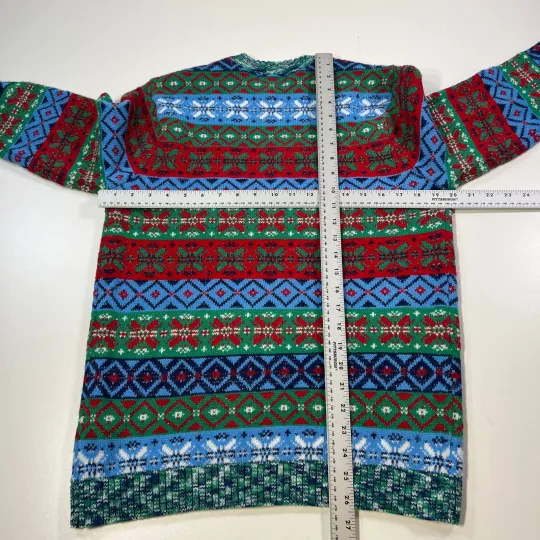 Blizzard Bay Ugly Christmas Sweater Mens Medium Multicolor Knit Ho Ho Ho