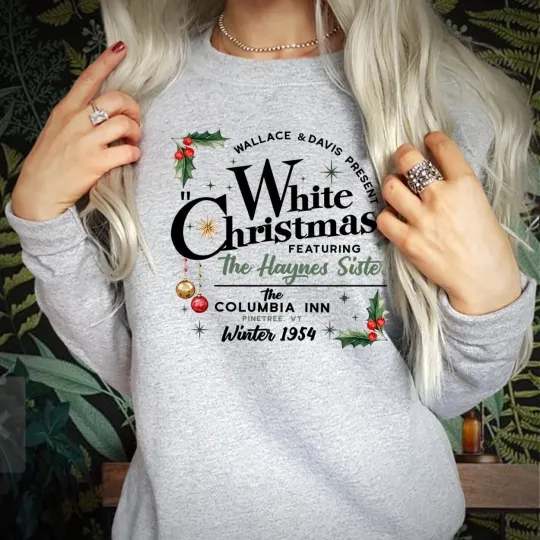 White Christmas Bob and Davis Festive Xmas Sweatshirt