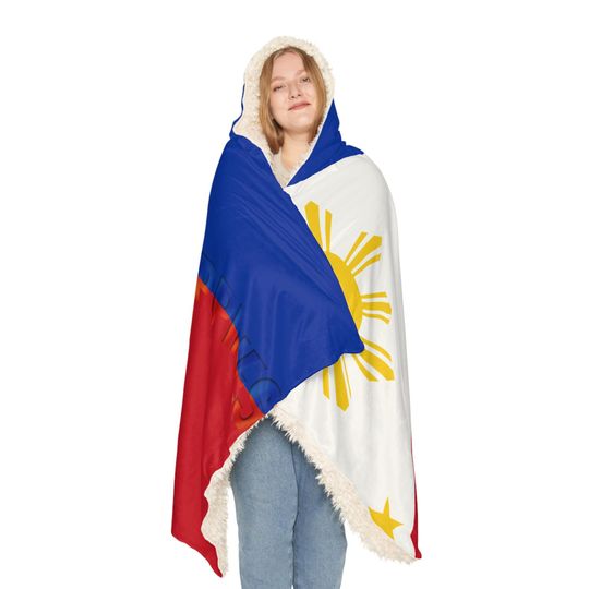 Philippines Flag Hooded Snuggle Blanket