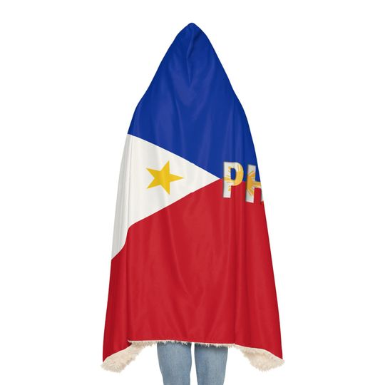 Philippines Flag Hooded Snuggle Blanket