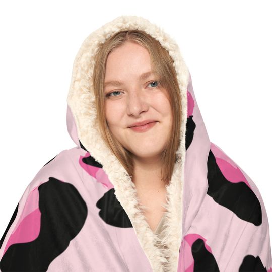 Cheetah Print Camo Hooded Snuggle Blanket