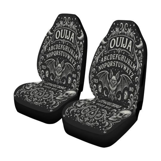 Bat Ouija Car Seat Covers: Gothic Witchy Car Decor