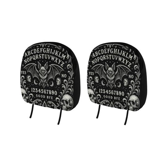 Bat Ouija Car Seat Covers: Gothic Witchy Car Decor