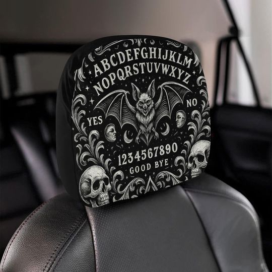 Bat Ouija Car Seat Covers: Gothic Witchy Car Decor