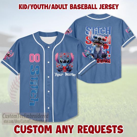 Personalized Stitch Baseball Jersey: Custom Team Shirt