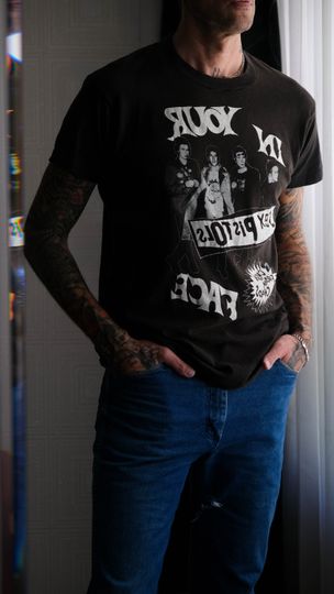 Vintage 90s Pistols Cash From Chaos Single Stitch Portrait T-Shirt