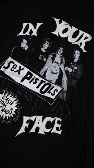 Vintage 90s Pistols Cash From Chaos Single Stitch Portrait T-Shirt