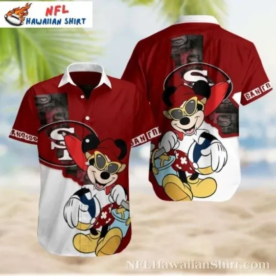 San Francisco Football Hawaiian Shirt – Mickey’s Playful Aloha, Gift for Fan