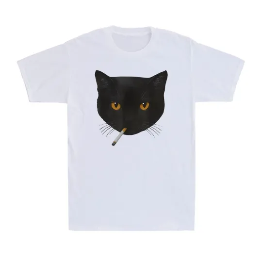 Funny Black Cat Meme T-Shirt for Cat Lovers