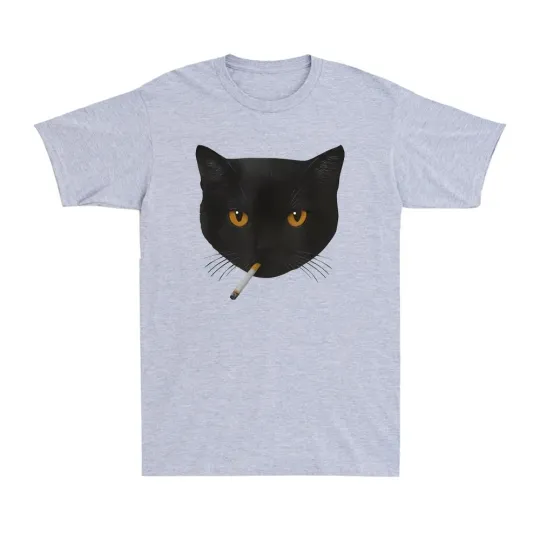 Funny Black Cat Meme T-Shirt for Cat Lovers