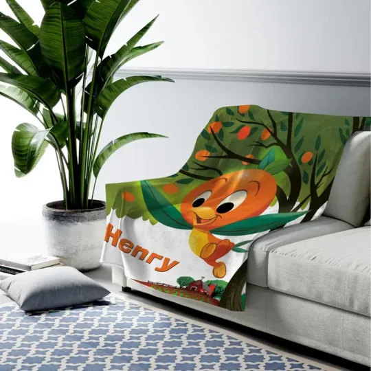 Disney Orange Bird Sunshine Magic Kingdom Customize Fleece Blanket