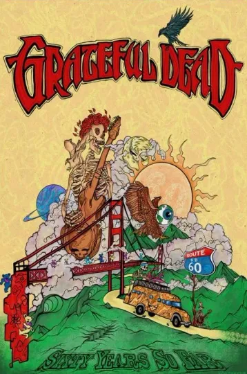 Tour 2025 Grateful Dead Vertical Poster