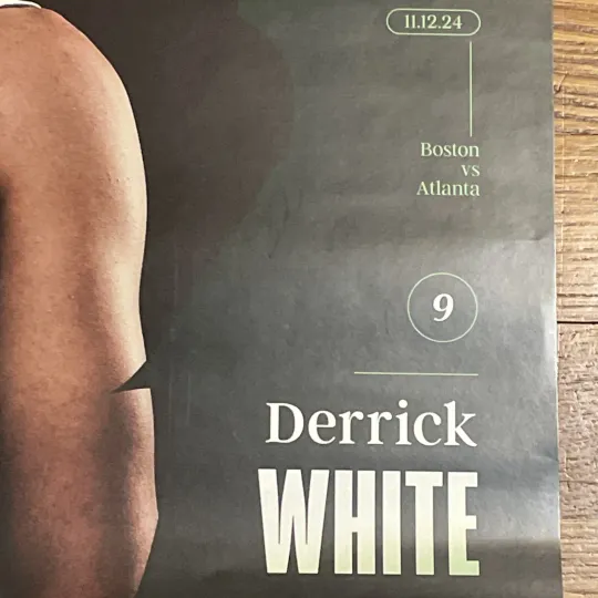 Boston Celtics Game Day Poster vs Atlanta Hawks 11-12-2024 Derrick White
