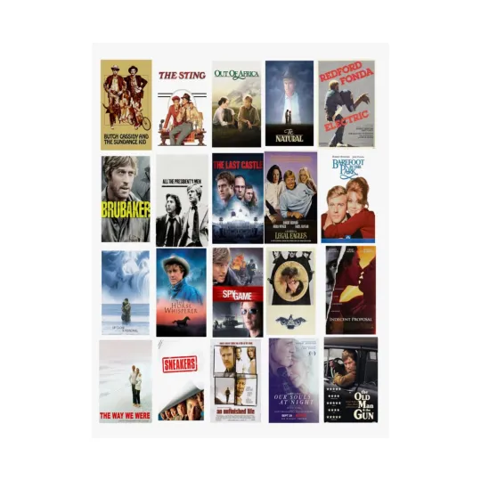 Robert Redford Movie Tribute Matte Vertical Poster