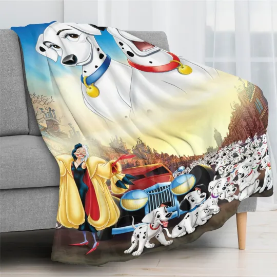 101 Dalmatians Blanket Soft Bed Sofa Couch Cozy Birthday Gift