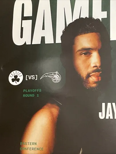 Boston Celtics Playoffs Game Day Poster Rd1 Gm1 Tatum Orlando Magic