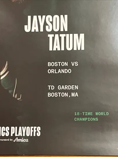 Boston Celtics Playoffs Game Day Poster Rd1 Gm1 Tatum Orlando Magic