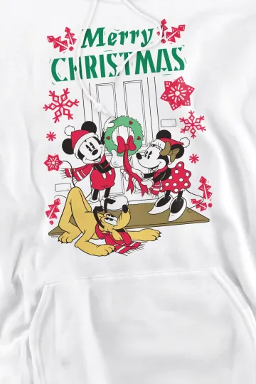 Mickey Mouse and Minnie Christmas Wreath Hoodie