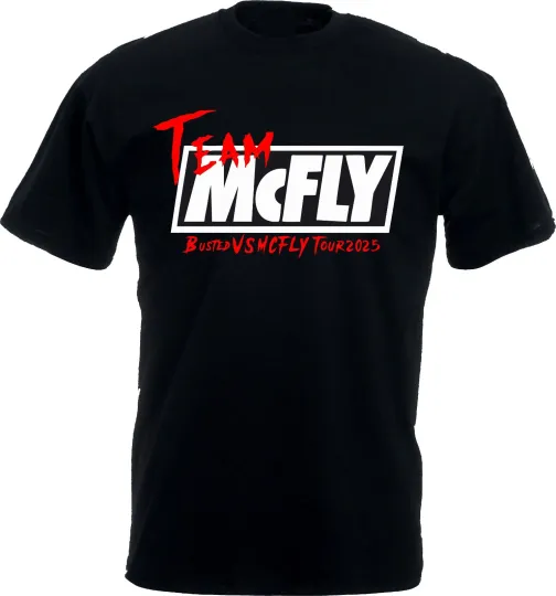 Team McFLY 2025 Pop Rock T-Shirt, Busted vs McFly Party Tee