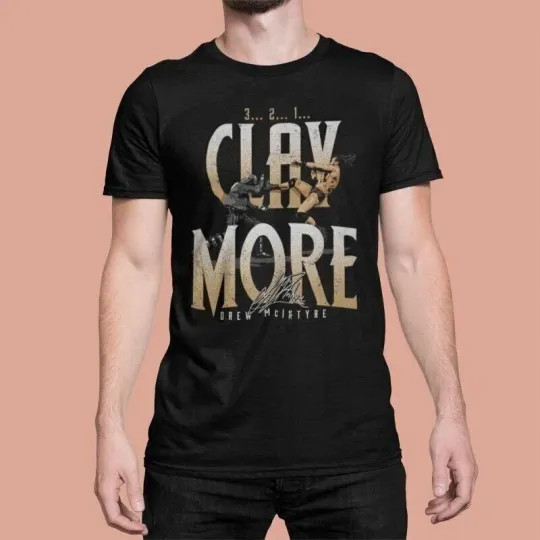 Wrestling Entertainment Drew McIntyre Claymore Black T-shirt