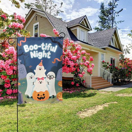 Custom Halloween Garden Flags - Double Sided Outdoor Yard Decorations