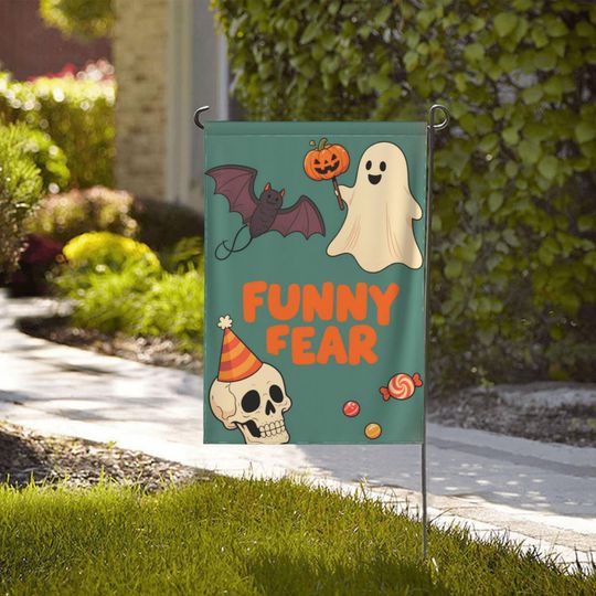 Custom Halloween Garden Flag - Double Sided Spooky Porch Patio Lawn Banner