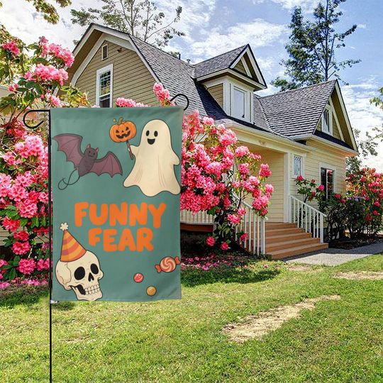 Custom Halloween Garden Flag - Double Sided Spooky Porch Patio Lawn Banner
