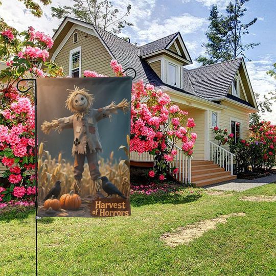 Custom Halloween Garden Flag - Double Sided Yard Decor