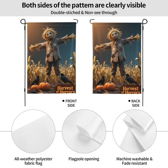 Custom Halloween Garden Flag - Double Sided Yard Decor