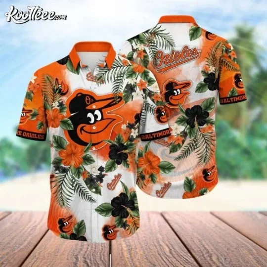 Baltimore Baseball Beach Time Hawaiian Shirt Summer Aloha Unisex , Gift for Fan