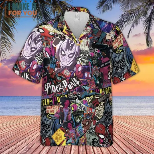 Spider-Punk Get Punked Across Spider-Verse Hawaiian Shirt