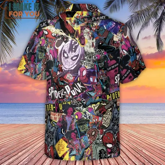 Spider-Punk Get Punked Across Spider-Verse Hawaiian Shirt
