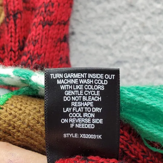 Ugly Christmas Sweater Womens Small Multicolor Rudolph Reindeer Snowflake Sequin