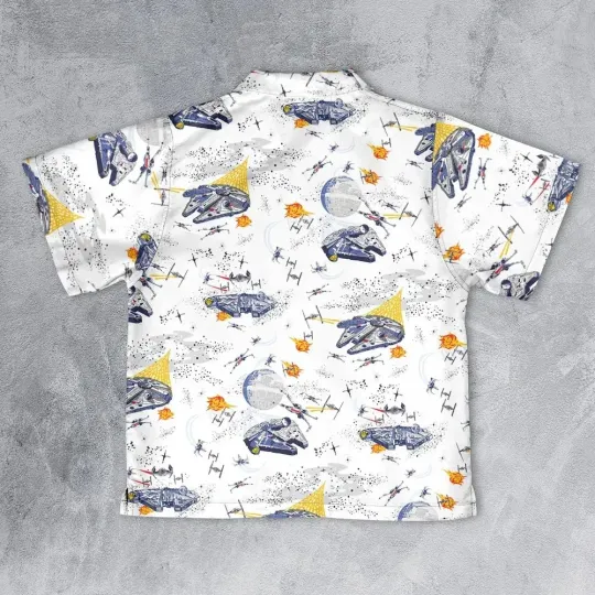 Millennium Falcon Patterns Star Wars Hawaiian Shirt
