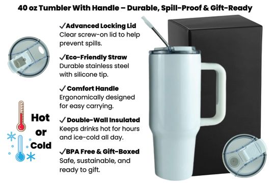 Spooky Purple Ghost Tumbler: 40 oz Halloween Cup with Handle