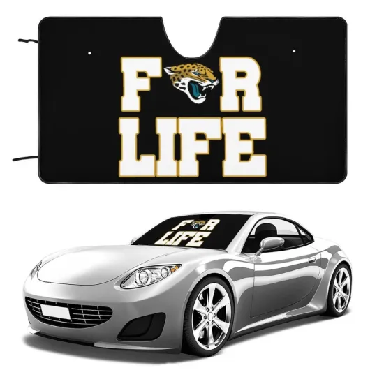 Jacksonville Jaguars Car Windshield Sunshade Car Front Window Black Sunshade