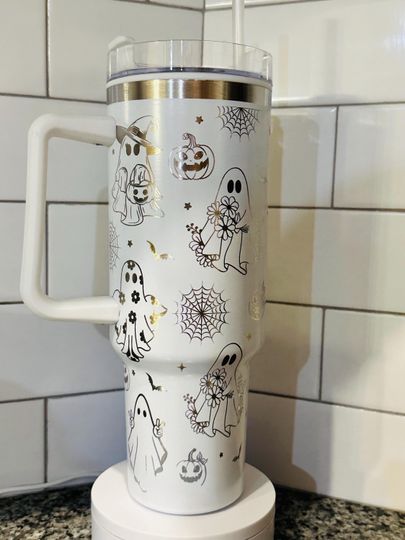Halloween Ghost 40oz Tumbler with Handle