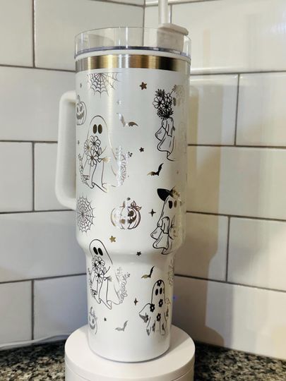 Halloween Ghost 40oz Tumbler with Handle