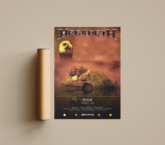 Megadeth Poster | Risk Poster | Album Poster Prints | Wall Decor Posters